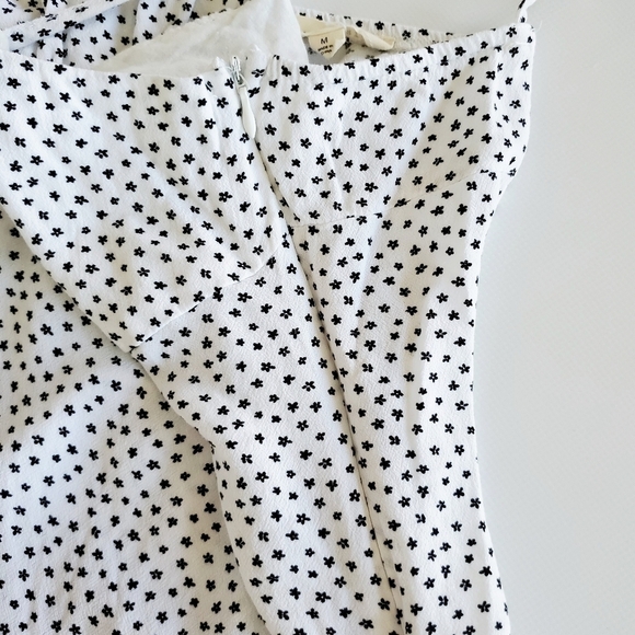 1127 * L.A. Hearts Polka Dot Baby Doll Dress White Black Size M - Picture 6 of 10